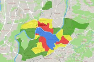 Keičiamos rinkliavos zonų ribos